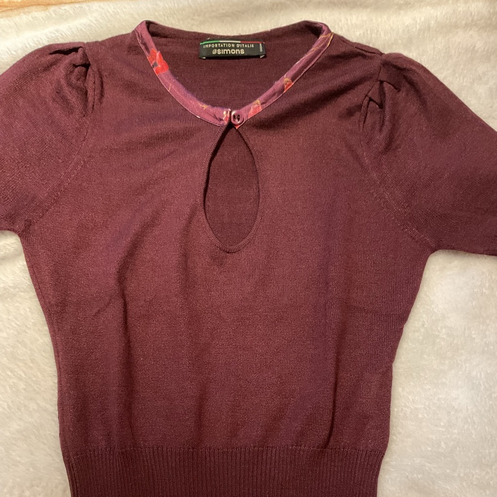 Simons Women's Purple Top - Picture 3 of 4